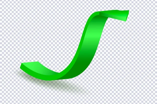 Vyrůstající Green Arrow Koncept Ikony Prodejní Symbol Realistickou Šipkou Pohybující — Stockový vektor