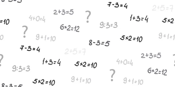 Λύστε Παραδείγματα Απρόσκοπτη Φόντο Τυχαία Τοποθετούνται Διαφορετικά Μαθηματικά Παραδείγματα Προσθήκη — Διανυσματικό Αρχείο