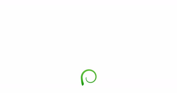 緑色の4つの葉クローバーアイコンは白い背景で隔離されています ハッピー セント パトリックの日 Webテンプレート ウェブサイトのヘッダーに最適です ストック4Kビデオグラフィックアニメーション — ストック動画