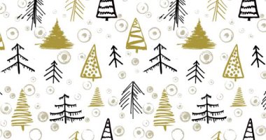Noel arkaplan sayfalarını kapat. Yılbaşı ve Noel kartları için animasyon kış Xmas illüstrasyonu. Mevsimlik tebrikler. Reklam için 3D model, web sitesi. 4K grafik hareketi
