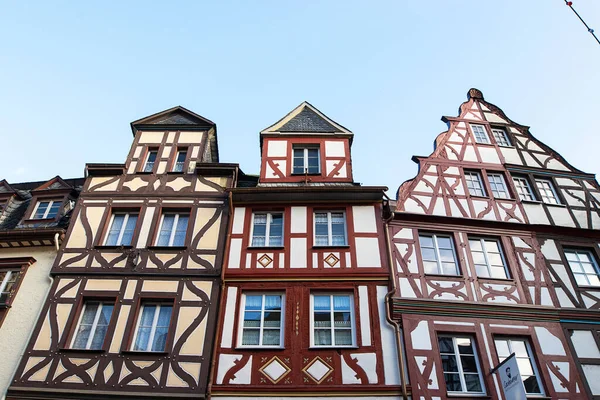 Building facades in Market square in the city of Cochem, Rhineland-Palatinate, Germany