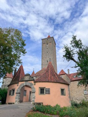 Burgtor - the gate that connected the city with the rulers' castle, Rothenburg ob der Tauber, Bavaria clipart