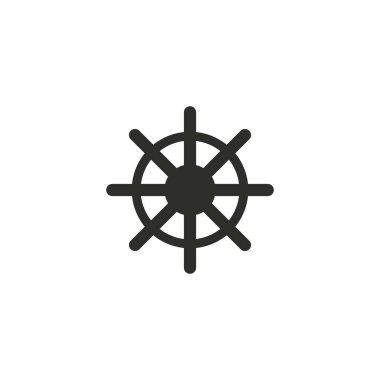 Seyir simgesi, dümen tasarımı modayı düz çizim... 10 birim