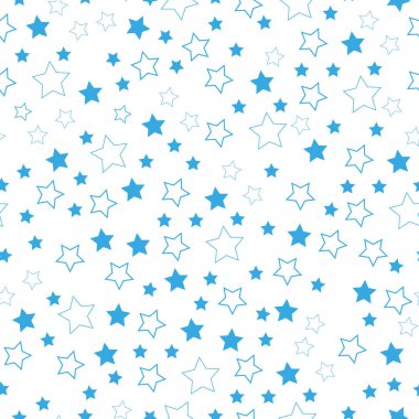 Beyaz arka planda mavi, yıldızsız bir desen. 10 saniye.