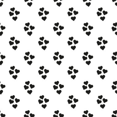 Kalıplı kalp, kalıplı aşk, arka plan kalbi. Sevgililer Günü. Kırmızı kalpler pürüzsüz desen.