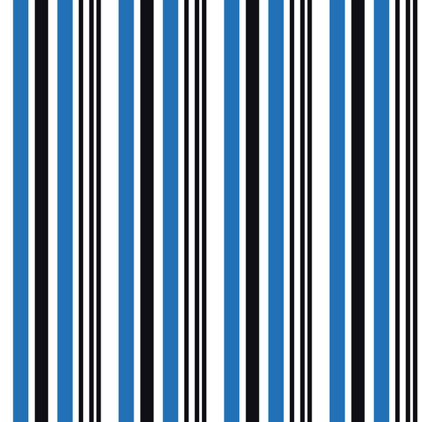 Background of narrow straight vertical stripes of different various blue color shades. Seamless repeating vector pattern. eps10