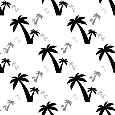Kusursuz siyah Hawaii Palmiye Örnekleri. Hawaii Palmiyelerinin kusursuz deseni.