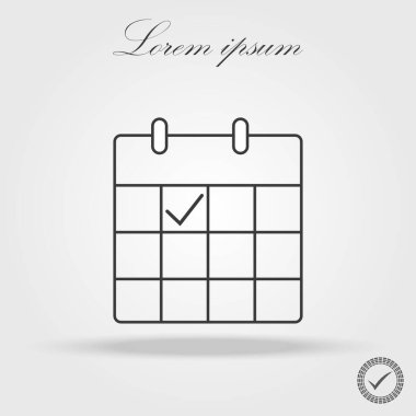 İzole edilmiş Takvim Web Mobil Simgesi Simge İmzalama Simgesi Silüeti