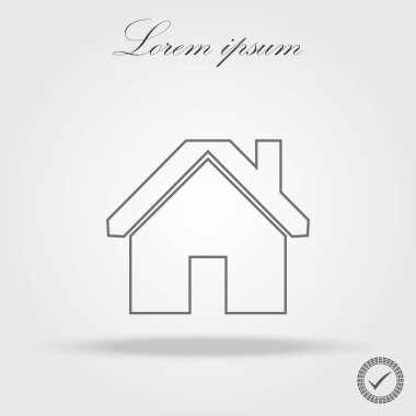 Ev çizgisi ikon vektörü. - Ev. Hoş geldin konsepti. Beyaz arka planda bina tabelası izole edilmiş. Grafik tasarım, logo, web sitesi, sosyal medya, UI, mobil yükseltme, EPS10