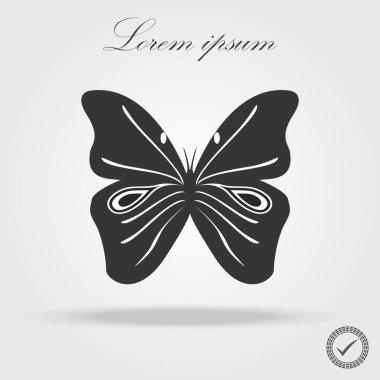 Kelebek simgesi, Kelebek siluetleri beyaz arkaplanda