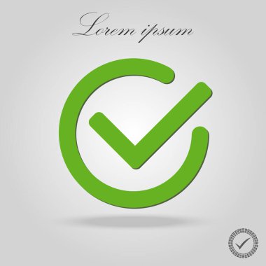 Yeşil kene işareti, Vektör illüstrasyonu. 10 saniye.