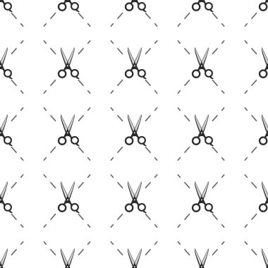 Makas desen basit stil vektör çizim içinde sorunsuz