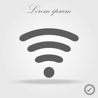 Kablosuz ve kablosuz ağ ikonu ya da uzaktan internet erişimi için imza. Podcast vektör simgesi.