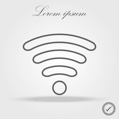 Beyaz arkaplanda kablosuz ağ simgesi 10