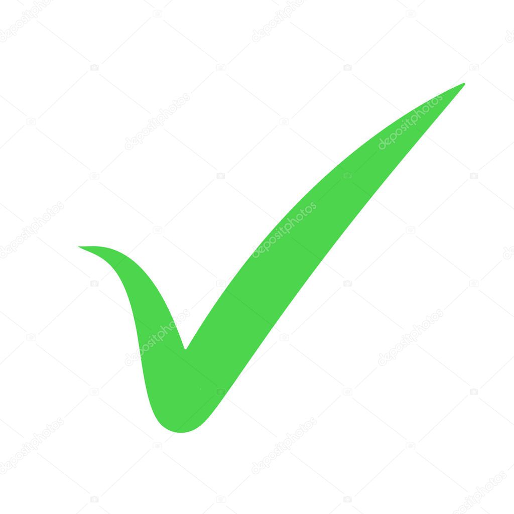 Check icon vector isolated on white background. Trendy check icon in flat style. Template for app, ui and logo. Icon check for your web site, office poster and placard. Modern check icon, EPS 10