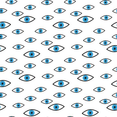 Modern seamless modeli ile el çekilmiş gözler.