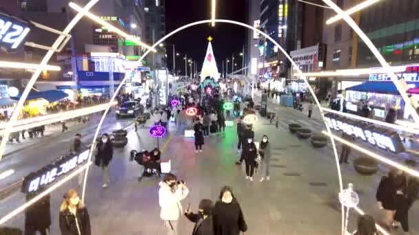 Timelapse Light Festival Haeundae Busan Corea Del Sud Asia — Video Stock