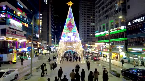 Timelapse Light Festival Haeundae Busan South Korea Asia — Stock video