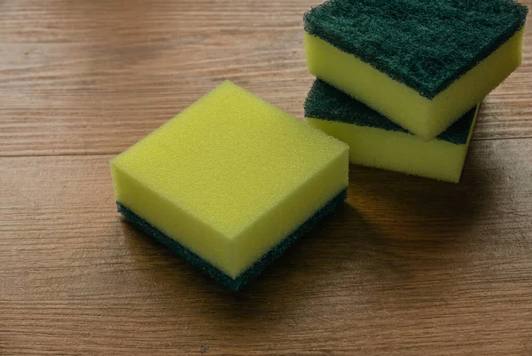 Scouring pad sponging pads for household chores cleaning. Cleaning sponge.