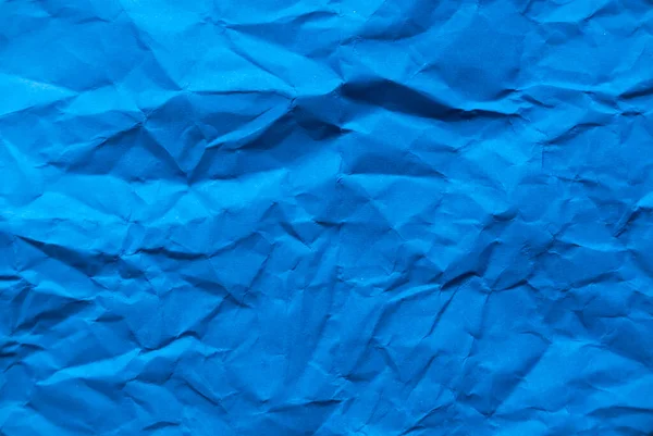 Papel Crumpled Azul Para Fundo — Fotografia de Stock