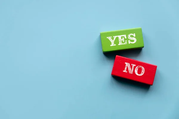 Considere Sim Não Decisões Tomar Decisões Negócios Circunstâncias Duras Cor — Fotografia de Stock