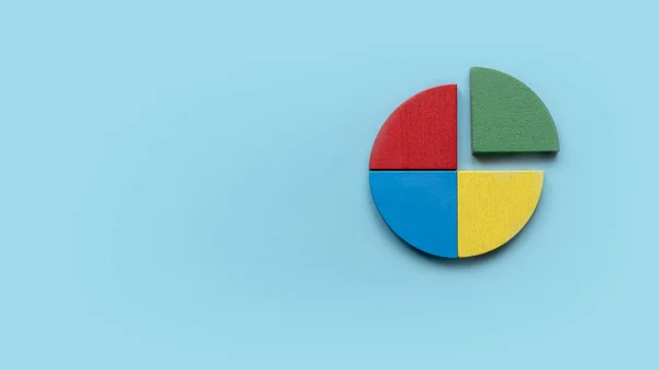 Koncepcja Raportu Kwartalnego Raport Finansowy Spółki Wykresy Biznesowe Kolorowe Kwartał — Zdjęcie stockowe