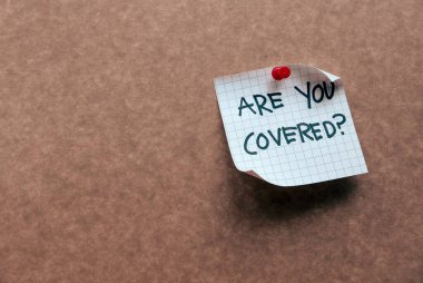 Sigorta işi konsepti. Soru şu: 