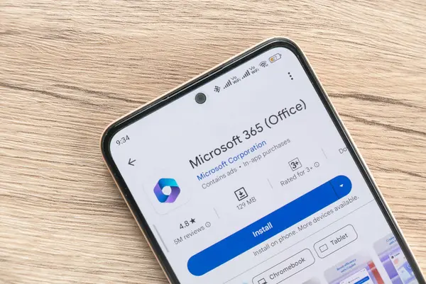 stock image KULIM, MALAYSIA - September 2nd, 2024 : Microsoft 365 application on a Google Playstore.