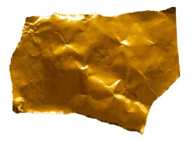 Yırtık Kenarlı Ezilmiş Altın Kağıt Parçası: Zarif Doku ve Lüks Ayrıntılar