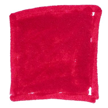 Grunge Kırmızı İşaretli Kalem El Çizimi Meydanı Beyaz Arkaplanda İzole Edildi