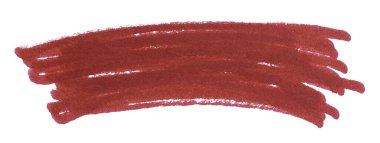 Grunge Kırmızı İşaretli Kalem Elle Çizilmiş Çizgi Vuruşları Beyaz Arkaplanda İzole Edildi