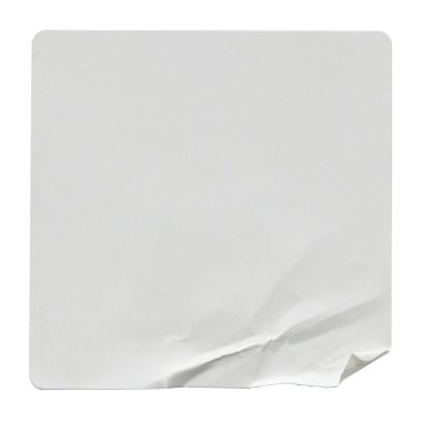 Yasak Köşeli Boş Beyaz Meydan Etiketi