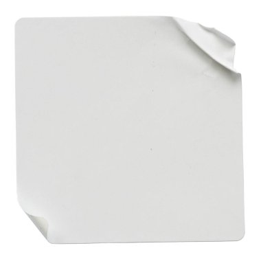 Yasak Köşeli Boş Beyaz Meydan Etiketi