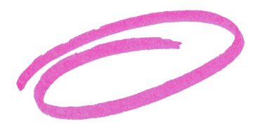 İzole edilmiş El Çizimi Pembe Oval Vurgulama