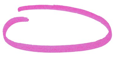 İzole edilmiş El Çizimi Pembe Oval Vurgulama