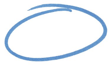 İzole Edilmiş Mavi Oval Vurgulama