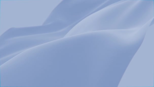Abstrato Brandura Azul Seda Fundo Luxo Onda Pano Cetim Pastel — Vídeo de Stock
