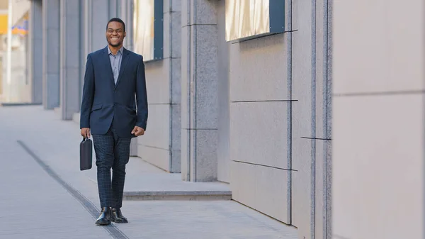 African American Man Ethnic Smiling Happy Businessman Employer Entrepreneur Boss — Foto de Stock