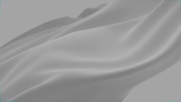 摘要柔软的灰色丝绸背景豪华波浪布缎子彩色面料 豪华的护理液波飞溅 波浪状流体质感 飘扬的材料 3D动画动作设计壁纸 — 图库照片