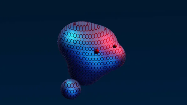 Abstract Neon Multicolored Metaball Scale Reptile Texture Meta Ball Bubble — Stockfoto