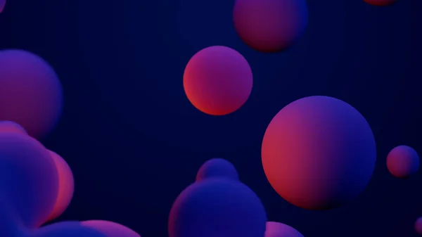Metaverse Render Morphing Animation Pink Purple Abstract Metaball Metasphere Bubbles — Fotografia de Stock