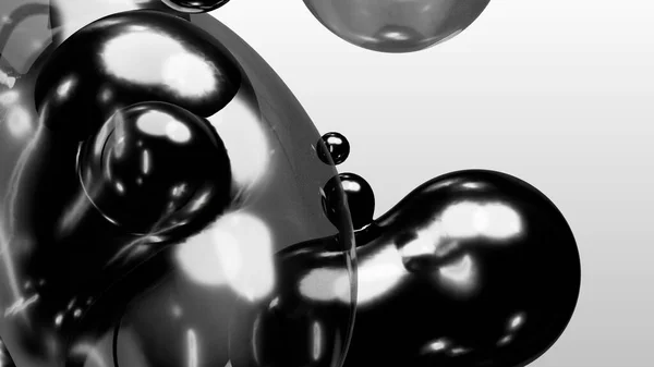 Рендеринг Движения Дизайн Обоев Анимации Бизнес Презентация Монохромный Серый Метабол — стоковое фото