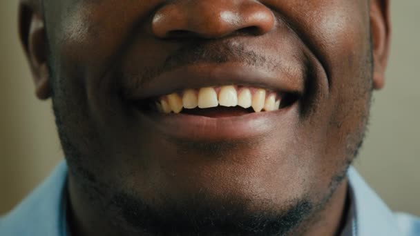 Close Part Lidská Tvář Nepoznatelný Africký Americký Etnický Muž Model — Stock video