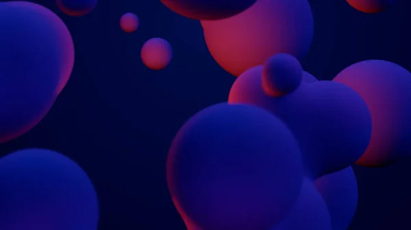 Metaverse Render Morphing Animation Pink Purple Abstract Metaball Metasphere Bubbles — Fotografia de Stock