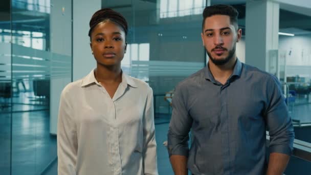 Multiracial Multiethnic Diverse Business People Team Colleagues Entrepreneurs Managers Employees — Videoclip de stoc