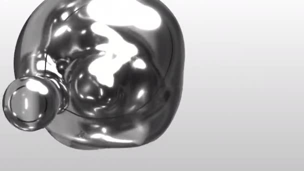 Render Motion Design Animation Monochrome Gray Abstract Grey Metasphere Deformation — Vídeo de Stock
