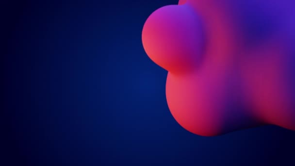 Render Liquid Pink Blue Metaball Moving Air Split Many Bubbles — Vídeo de stock