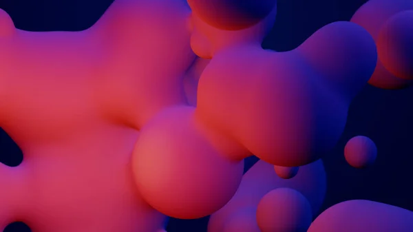 Метавселенная Рендеринг Морфинга Анимации Розовый Фиолетовый Абстрактный Метабол Пузырьков Сферы — стоковое фото