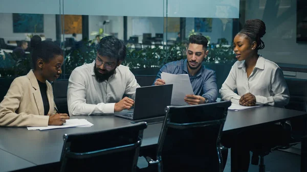 Creative Diverse Multiracial Professional Multiethnic Business Team Partners Workers Colleagues —  Fotos de Stock