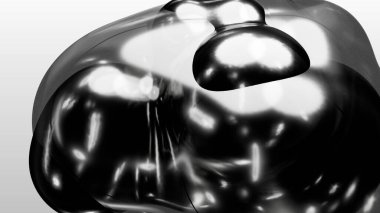 3d render motion design wallpaper animation business presentation monochrome grey white metaball gray liquid water soapy mercury bubble metasphere ball silver metal transition deformation metaverse